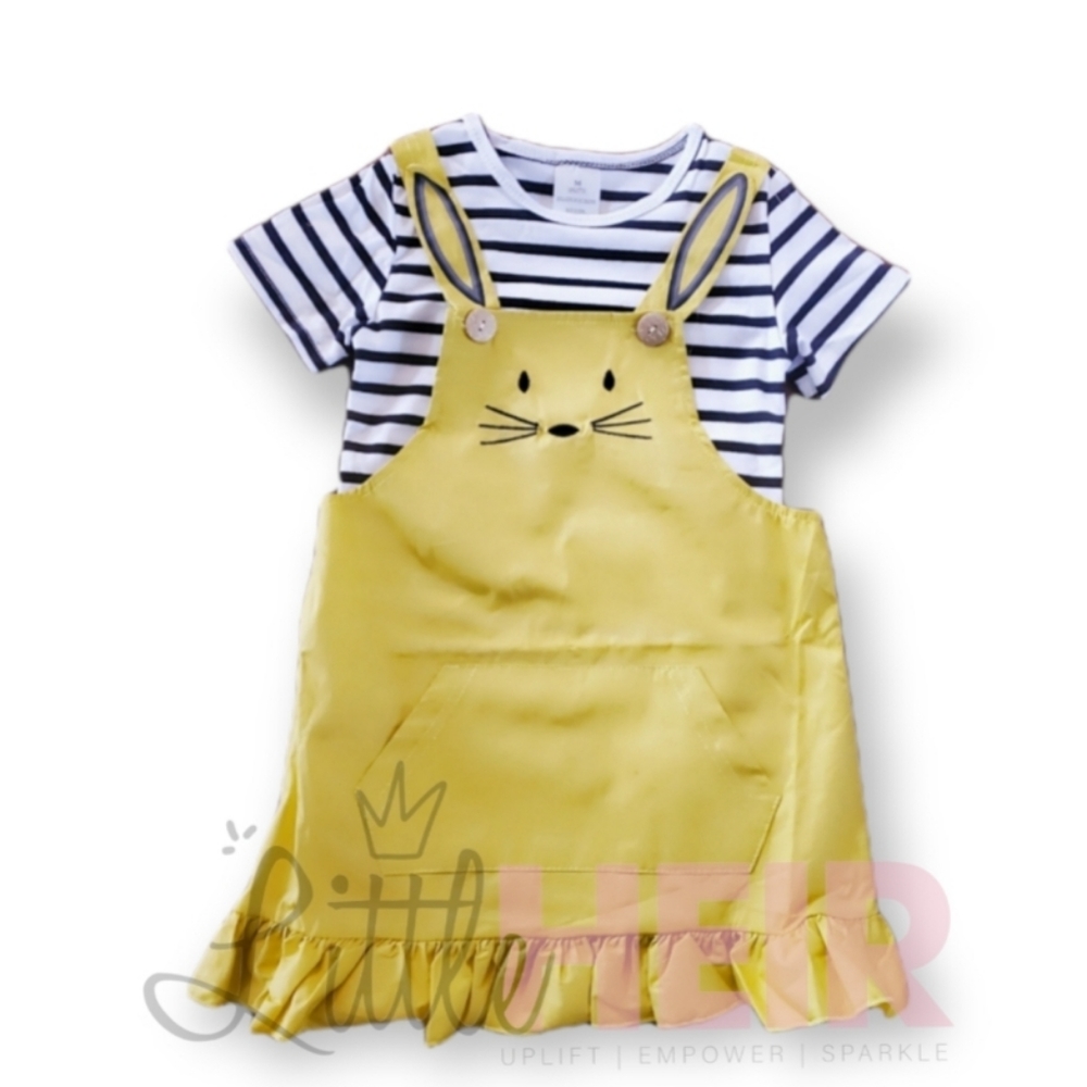"Neon Bunny" jumper dress set